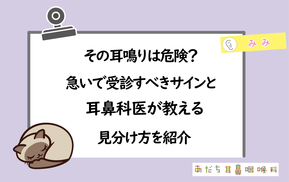 その耳鳴りは危険？急いで受診すべきサインと耳鼻科医が教える見分け方